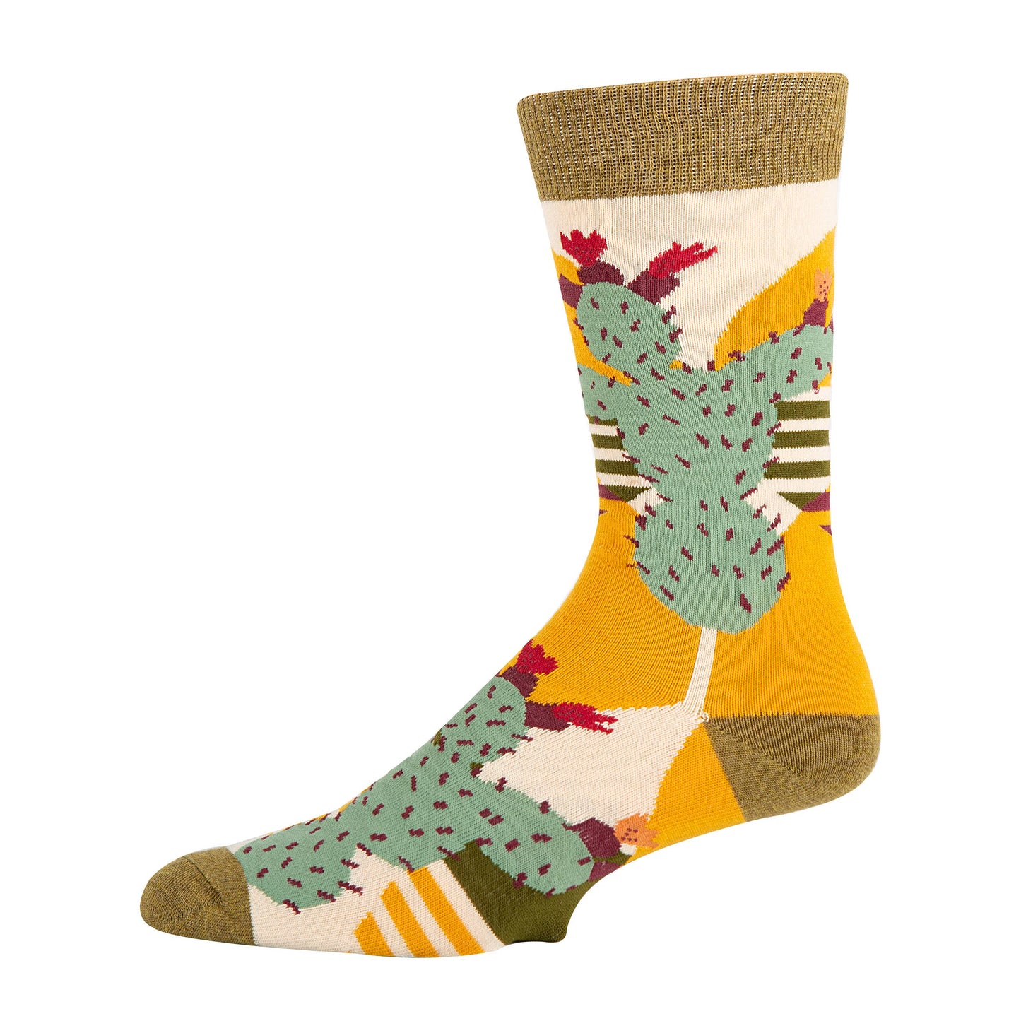 Sol De Cactus | Men's Premium Cotton Crew Dress Socks