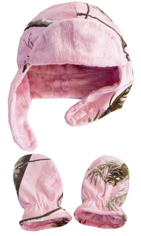 Realtree AP® Pink Baby Hat & Mitten Set