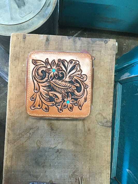 Hand Tooled Leather Jewlery Box