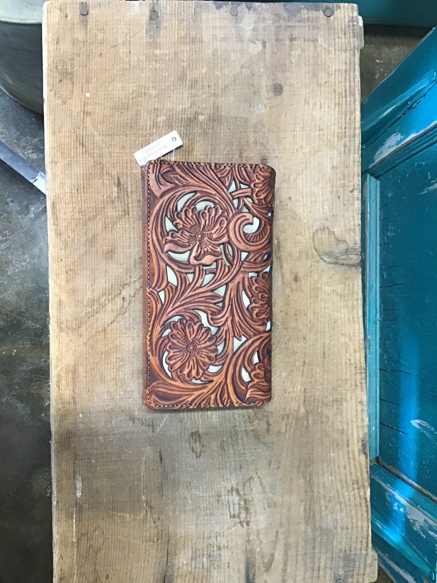 Trinity Ranch Tooled Leather Wallet - Brown