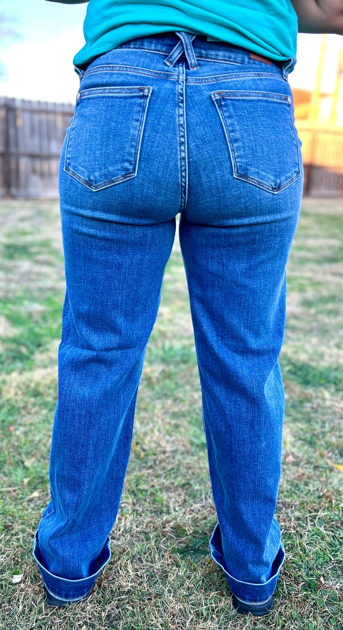 Judy Blue HW Double Button Wide Leg