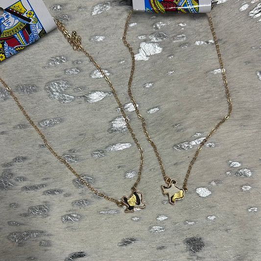 Gold Hide Texas Necklace