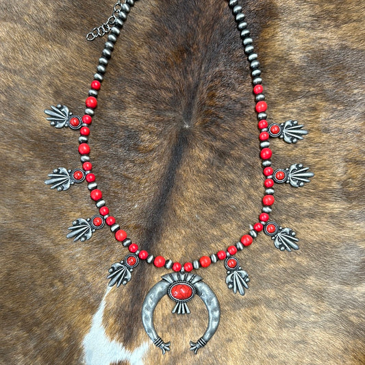 Red Crescent Necklace