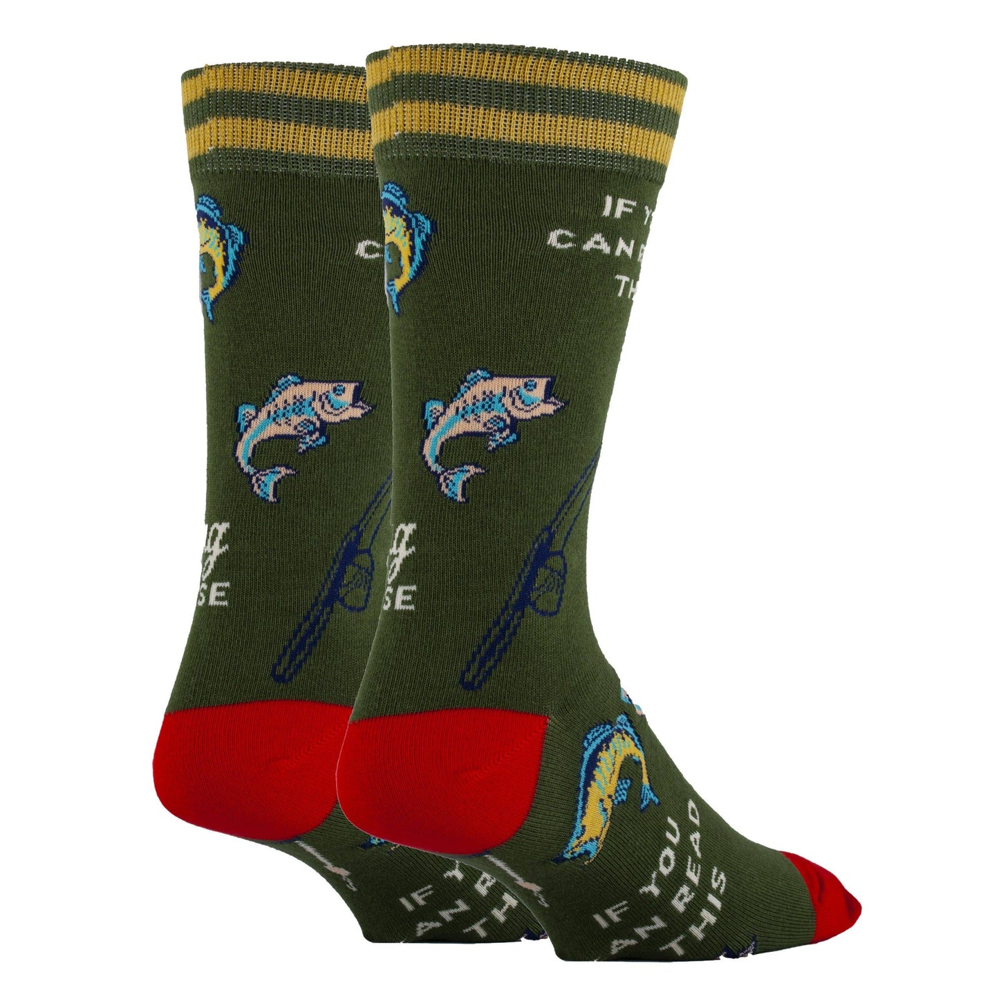 Gone Fishing | Men's Cotton Crew Funny Socks