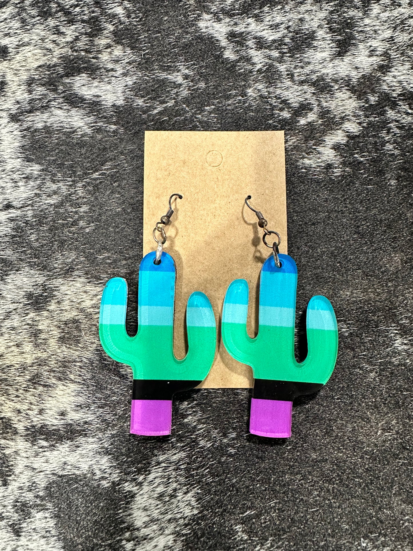 Serape Cactus Earrings