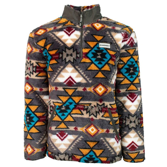 HOOEY MEN'S BROWN/AZTEC PULLOVER