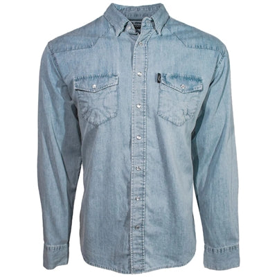 HOOEY MENS CHAMBRAY LIGHT DENIM LONG