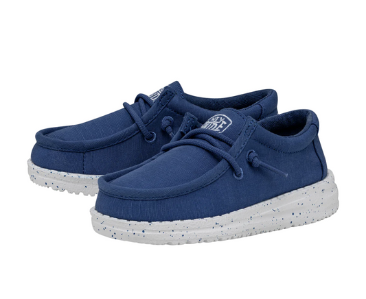 Hey Dude Wally Toddler Slub Canvas True Blue