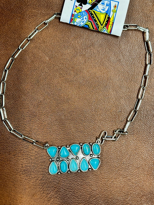 Turquoise Bar Necklace