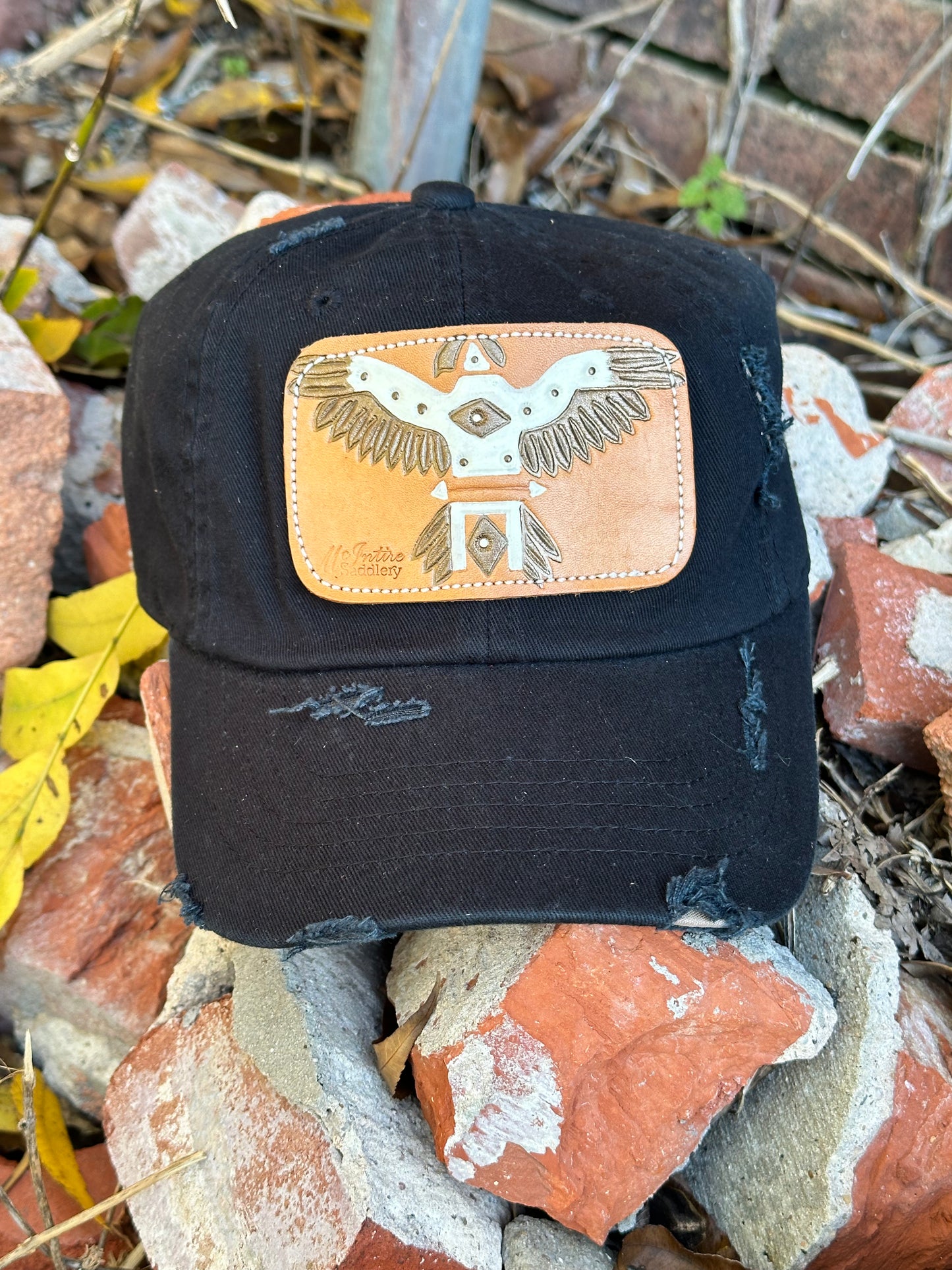 McIntire Black Solid back Distressed- Metallic T-Bird