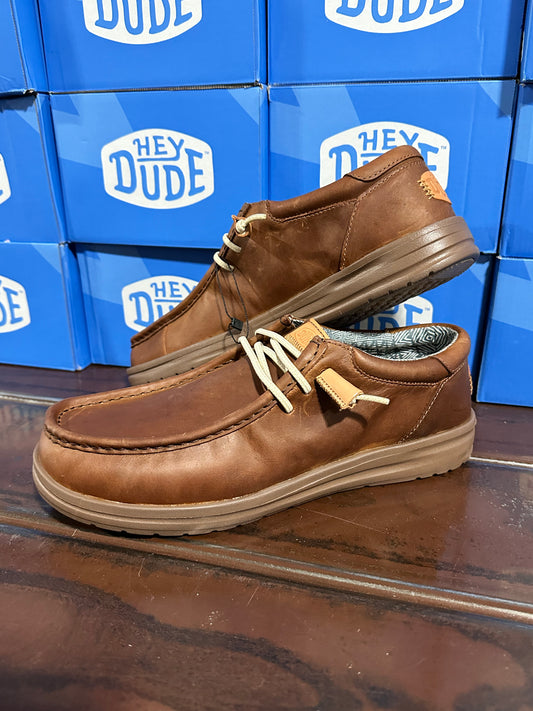 Hey Dude Wally Grip Craft Leather Brown