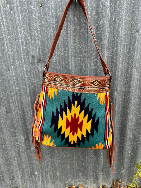 Montana West Saddle Blanket Fringe Handbag