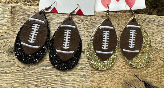 Football Glitter Earrings