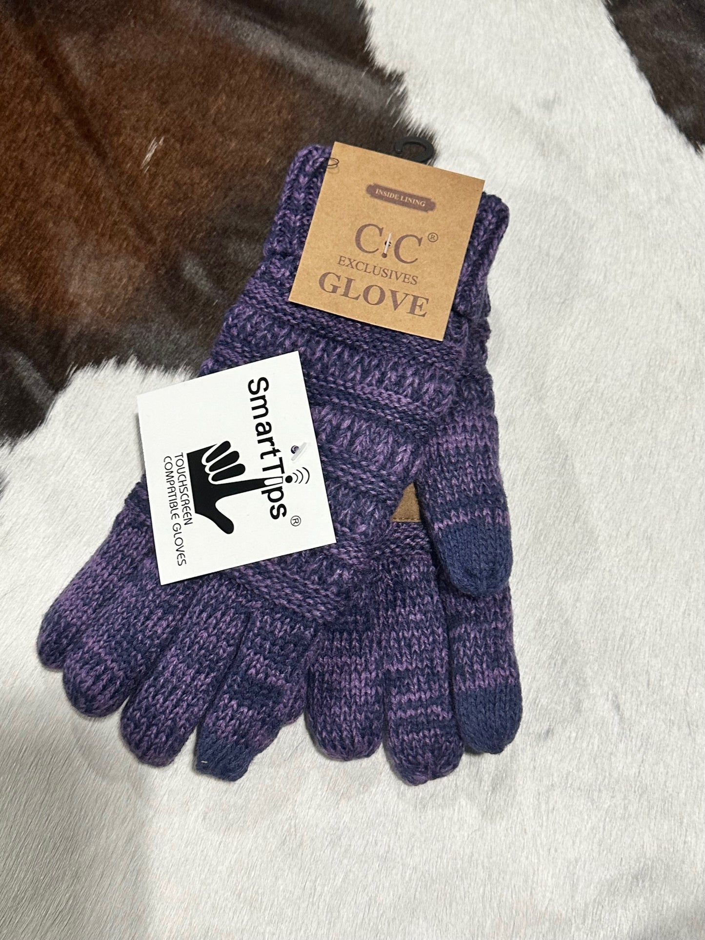 Two Tone Ribbed Lined CC Glove