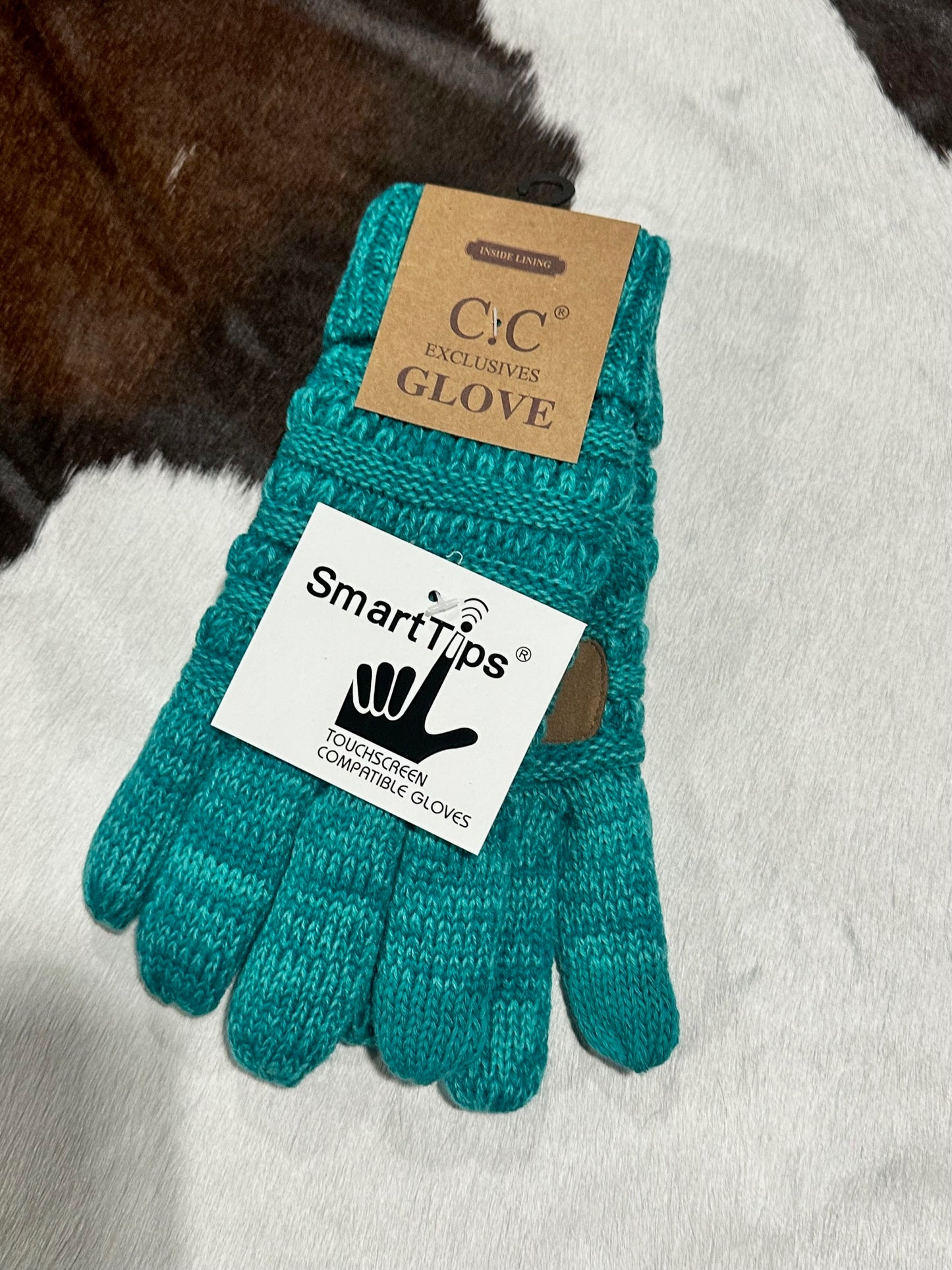 Two Tone Ribbed Lined CC Glove