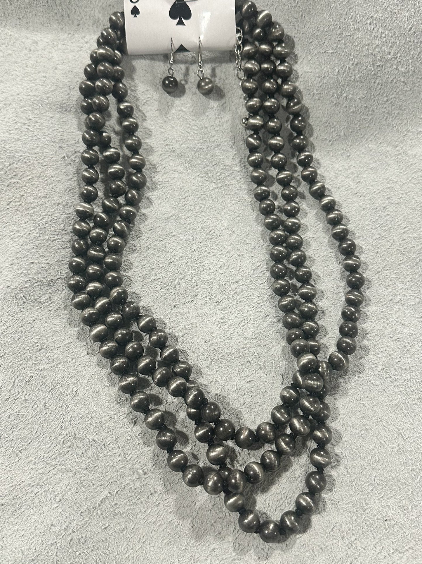 Layered Navajo Bead Necklace Set