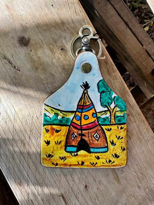 American Darling Key RIng Cow Tag ADKRM110