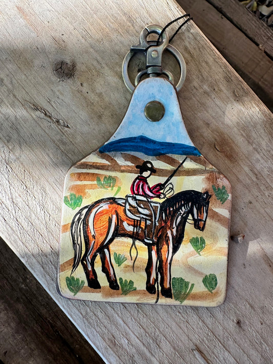 American Darling Key Ring Cow Tag ADKRM106