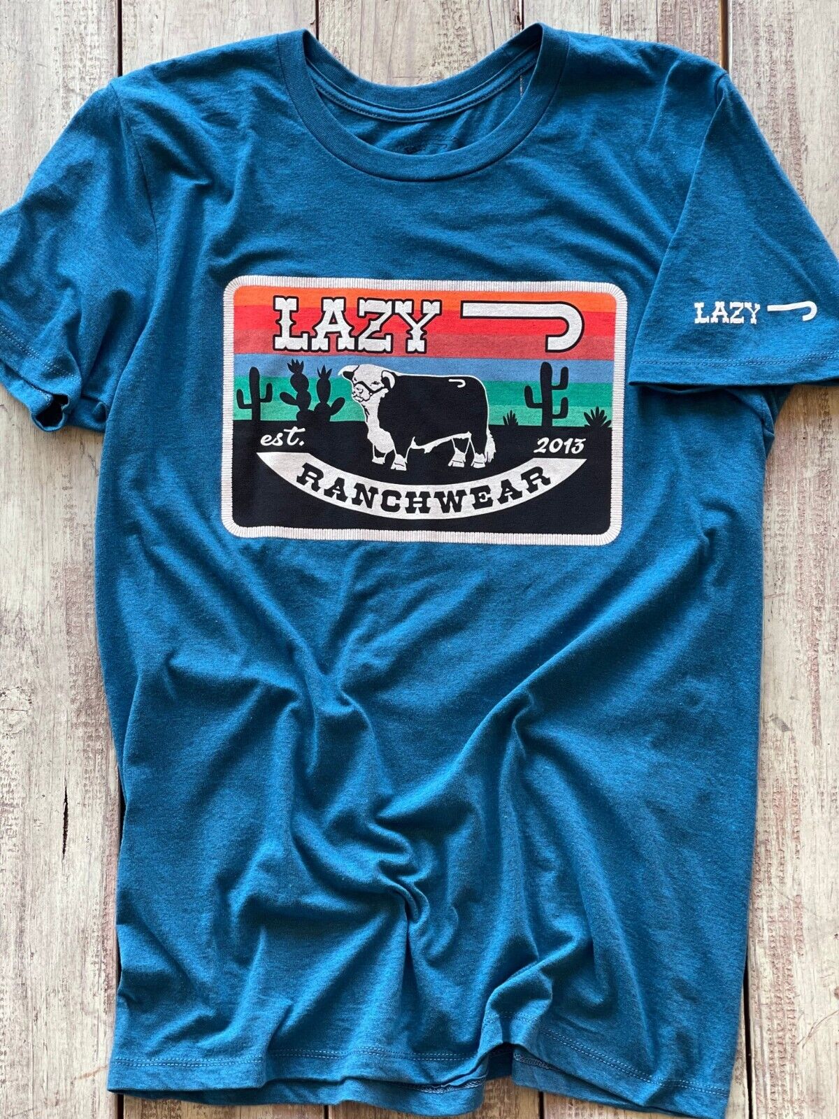 Lazy J Ranch Wear T-shirt Hereford Sky- Blue
