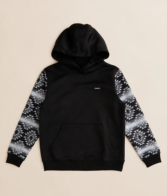 Legendary Polar Fleece, Youth Boys Black Hoody with Black
