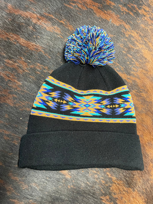 Nativo Black Aztec Beanie