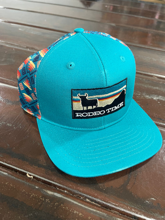 Dale Brisby Sunset Santa Fe Back Black Teal Flatbill