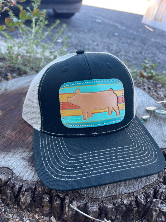 McIntire Black Turquoise Pig