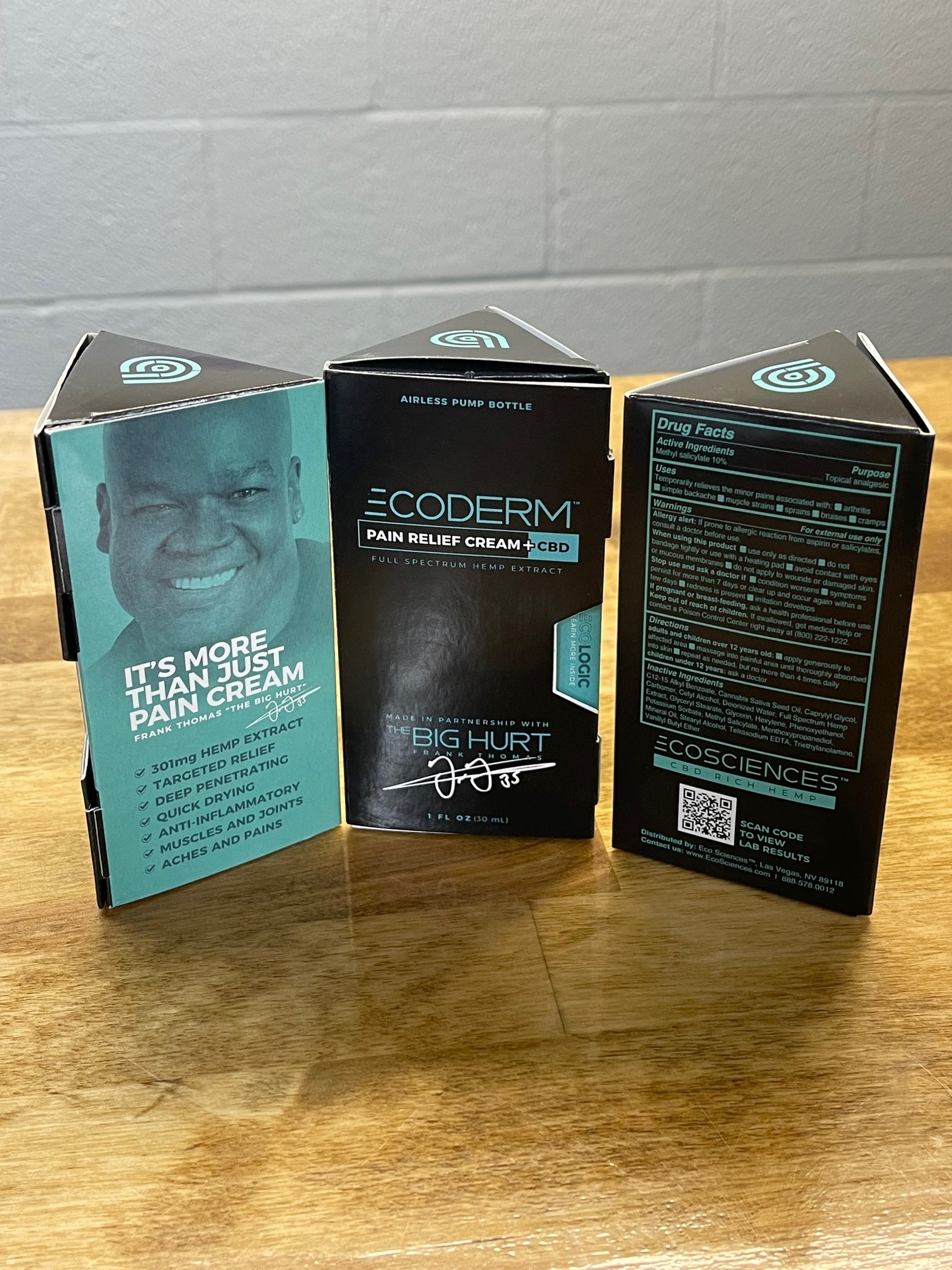 EcoDerm Pain Relief Cream +CBD – Texas 36 Apparel