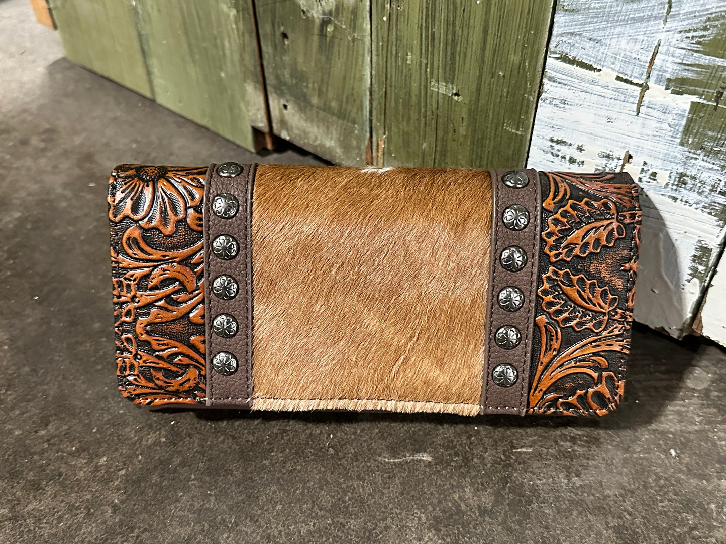Trinity Ranch Brown Tooled Wallet