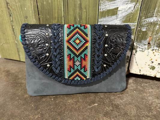 Montana West Navy Clutch