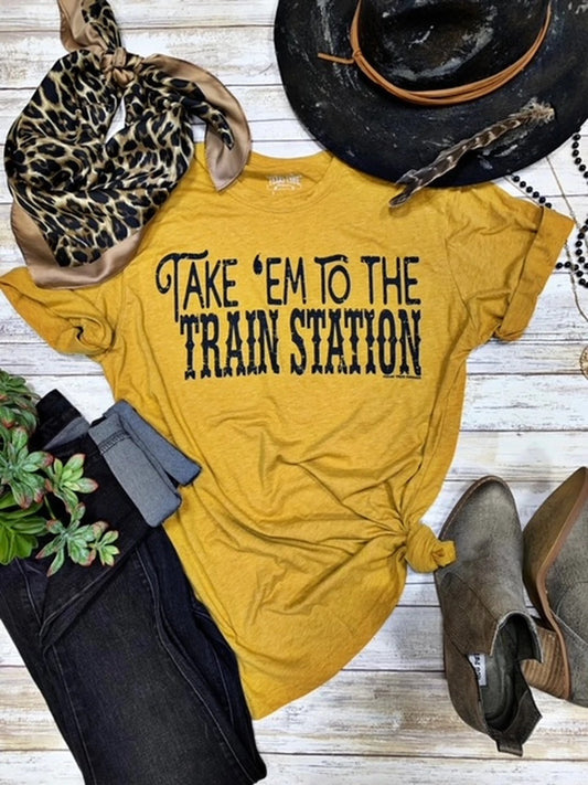 Texas True Threads Take 'Em to the Train Station Tee
