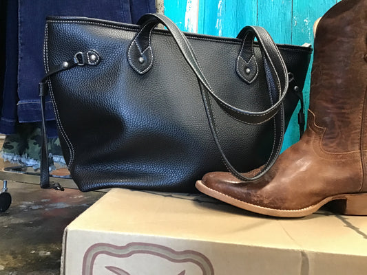Black Leather Purse