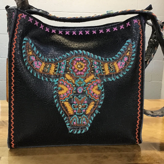 Delila Turquoise Skull Purse