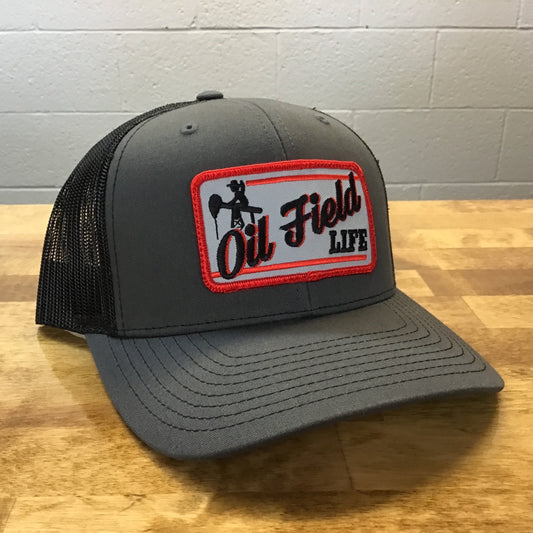 Ten Star Oil Field Life Red/Gray Patch Caps