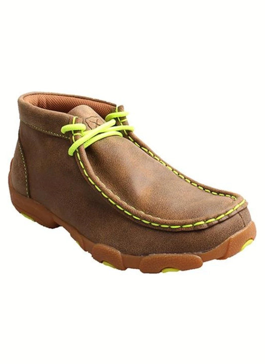 Twisted X Kid's Neon Yellow Driving Moccasin